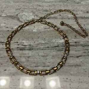 Gold Tone Vintage Choker Necklace